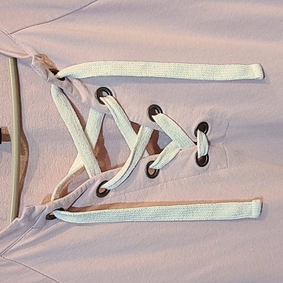 A.N.A Lightweight Sweatshirt With Lace Up Front Size Large - Picture 3 of 9